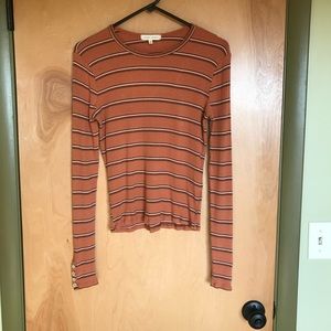 Gilded Intent Crew-neck striped Top